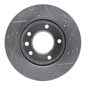 Dodge Sprinter 2500 Brake Rotor (1) - Front Left - R1 Concepts - Drilled & Slotted - Silver - `02-`06